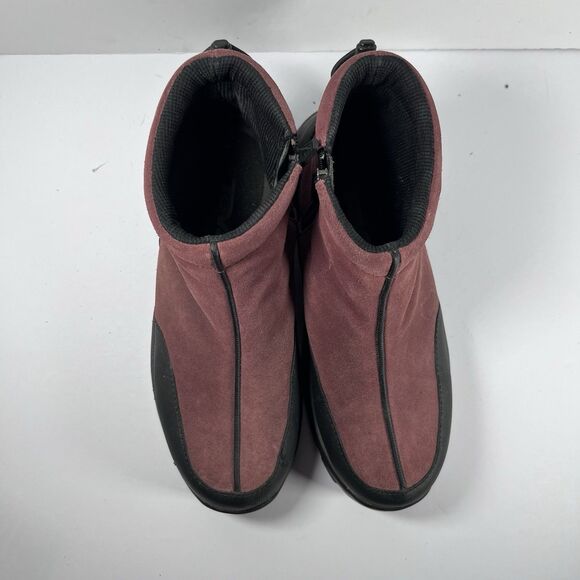 Teva Suede Brown Slip On Ankle Winter Boots Size Zip Women's Size 7 - Picture 6 of 8